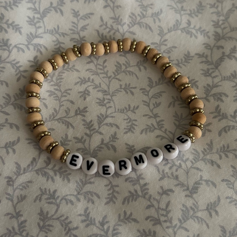 Taylor Swift Evermore wooden bead friendship bracelet